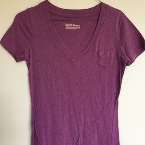 Purple Vneck Tee